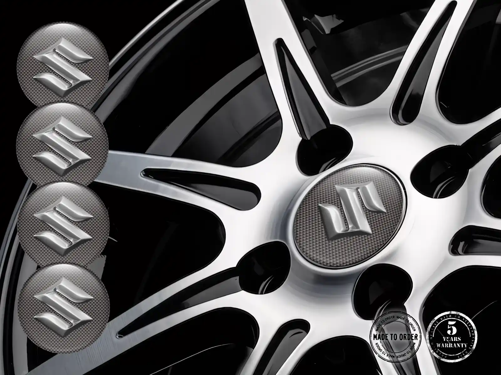 Suzuki Adesivi Cerchio Auto Stile Silicone Logo